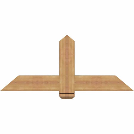 Ekena Millwork Eugene Smooth Timber Gable Bracket, Western Red Cedar, 48"W x 20"H x 3 1/2"D x 5 1/2"F, 10/12 Pitch GBW048X20X0406EUG00SWR